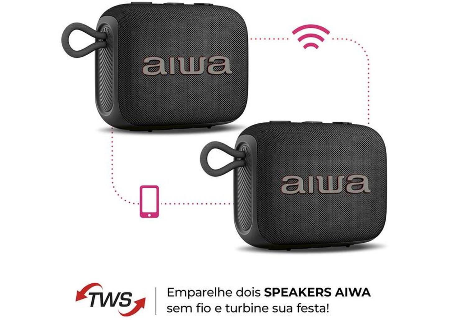 Caixa de Som Aiwa AWS-SP-07-B Bluetooth Portátil 7W USB