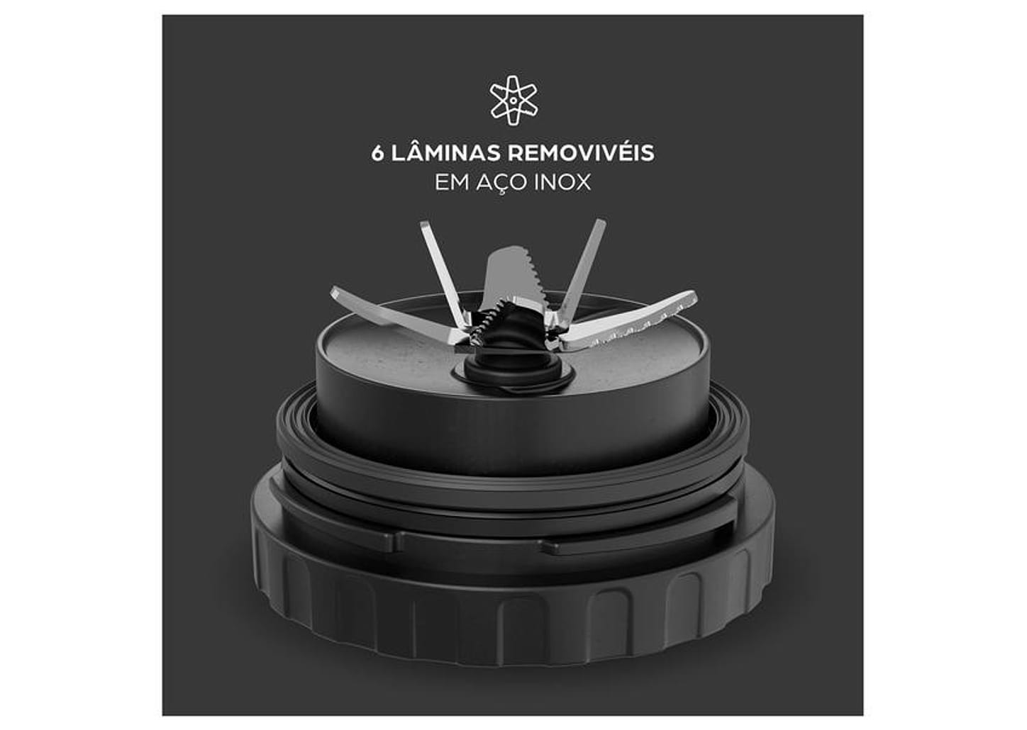 Liquidificador Wap Prosdócimo WB2000 Preto e Cinza 2L FW010340