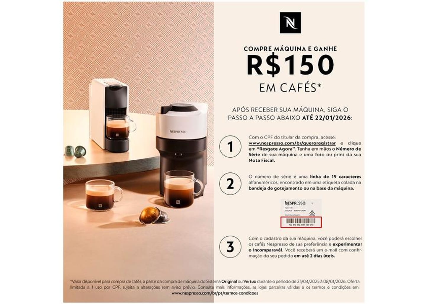 Cafeteira Nespresso Vertuo POP+ GCV6BR Titânio GCV6-BR-TI-NE