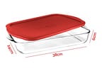Travessa de Vidro com Tampa Retangular 41x6,5x26cm Pasabahce Borcam