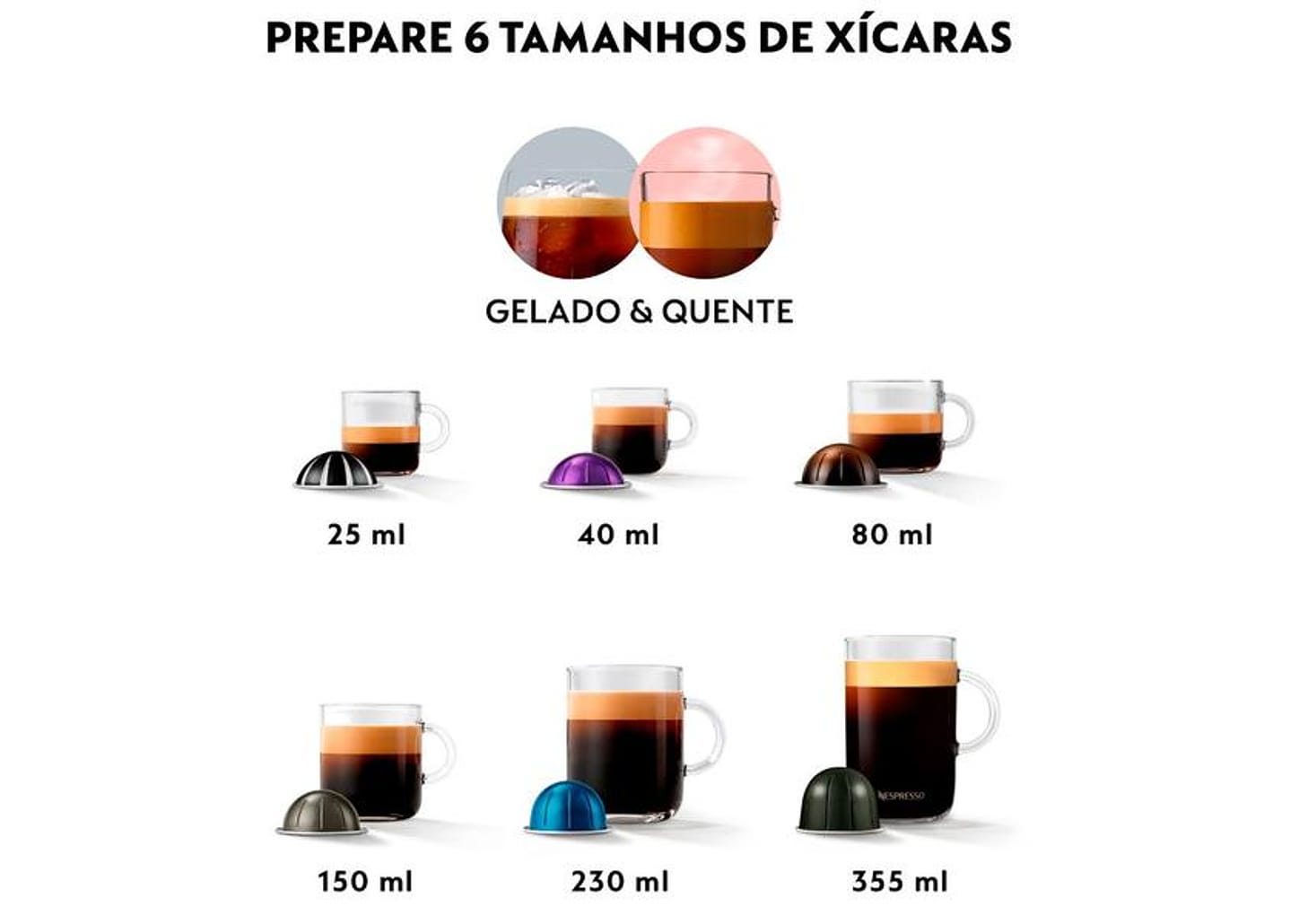 Cafeteira Nespresso Vertuo POP+ GCV6BR Titânio GCV6-BR-TI-NE