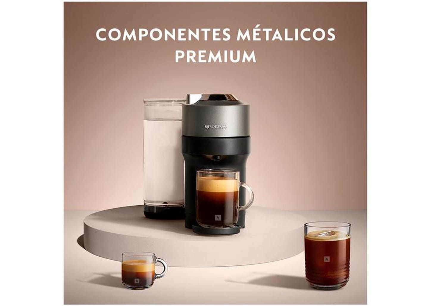 Cafeteira Nespresso Vertuo POP+ GCV6BR Titânio GCV6-BR-TI-NE