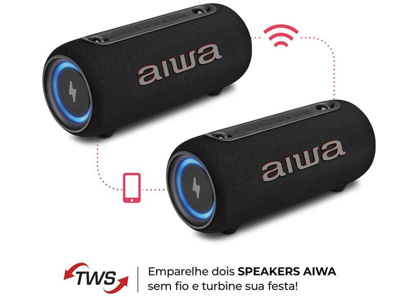 Caixa de Som Aiwa AWS-SP-04-LB Bluetooth Portátil 40W USB