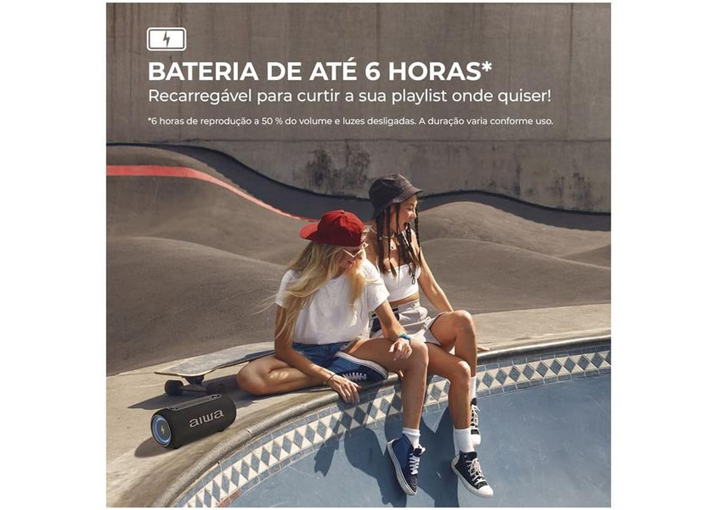 Caixa de Som Aiwa AWS-SP-04-LB Bluetooth Portátil 40W USB