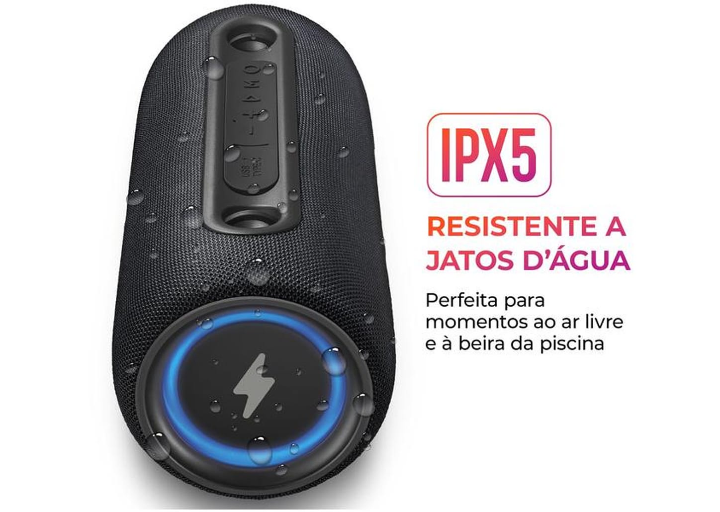 Caixa de Som Aiwa AWS-SP-04-LB Bluetooth Portátil 40W USB