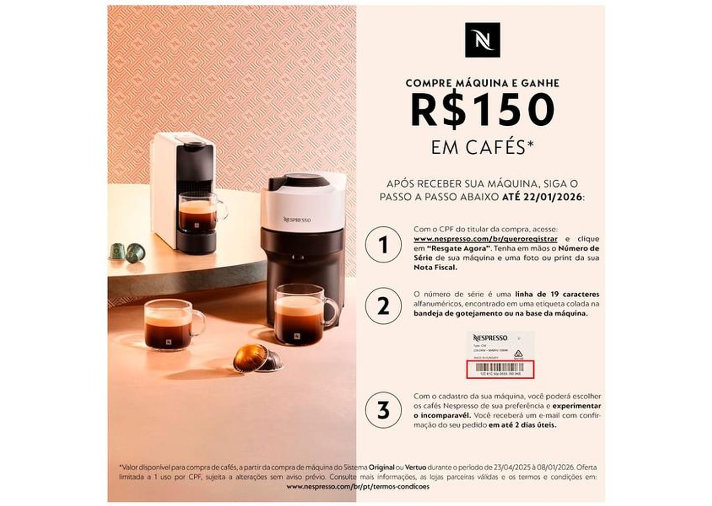 Cafeteira Nespresso Premium Vertuo Pop+ Titânio