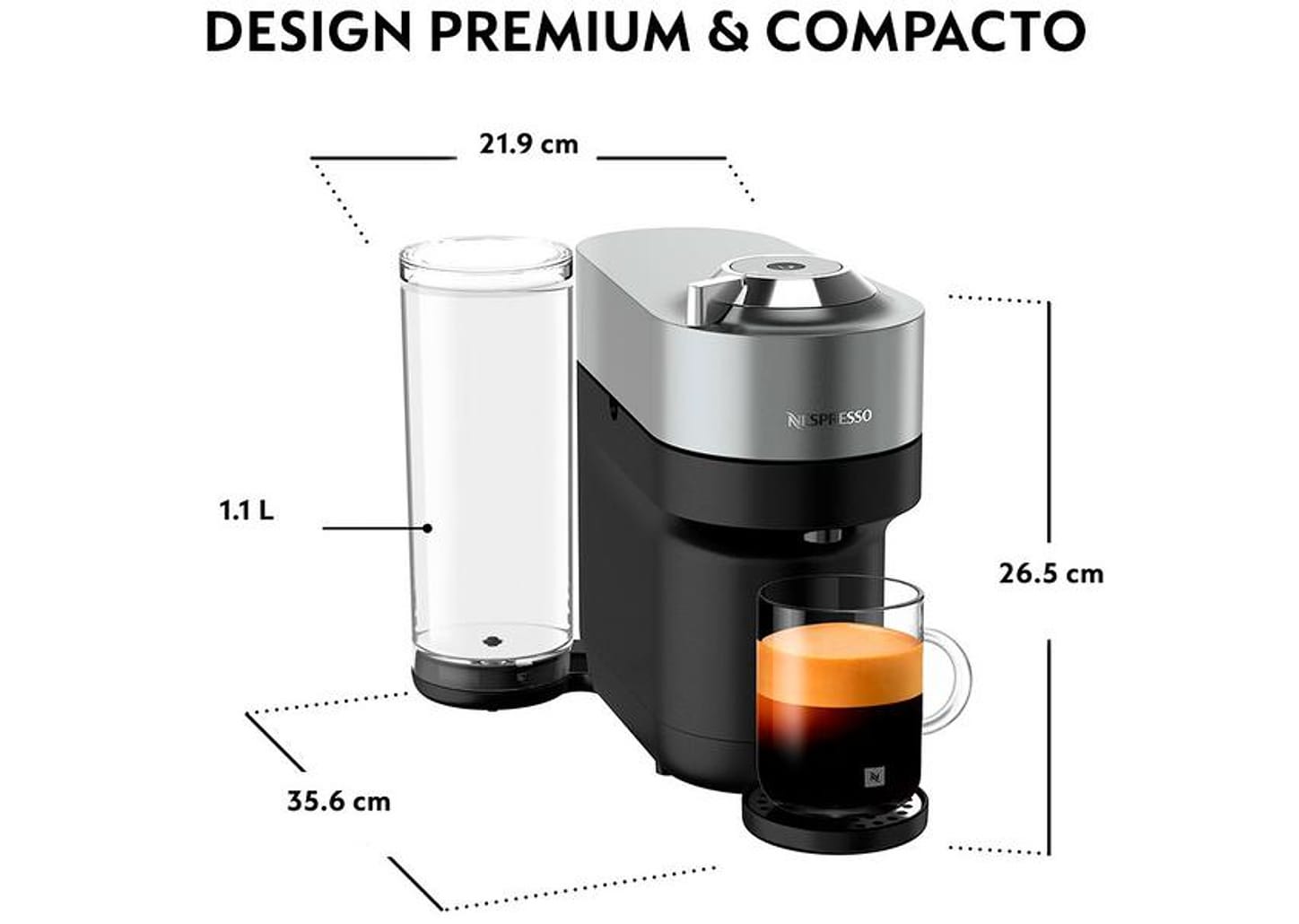 Cafeteira Nespresso Premium Vertuo Pop+ Titânio