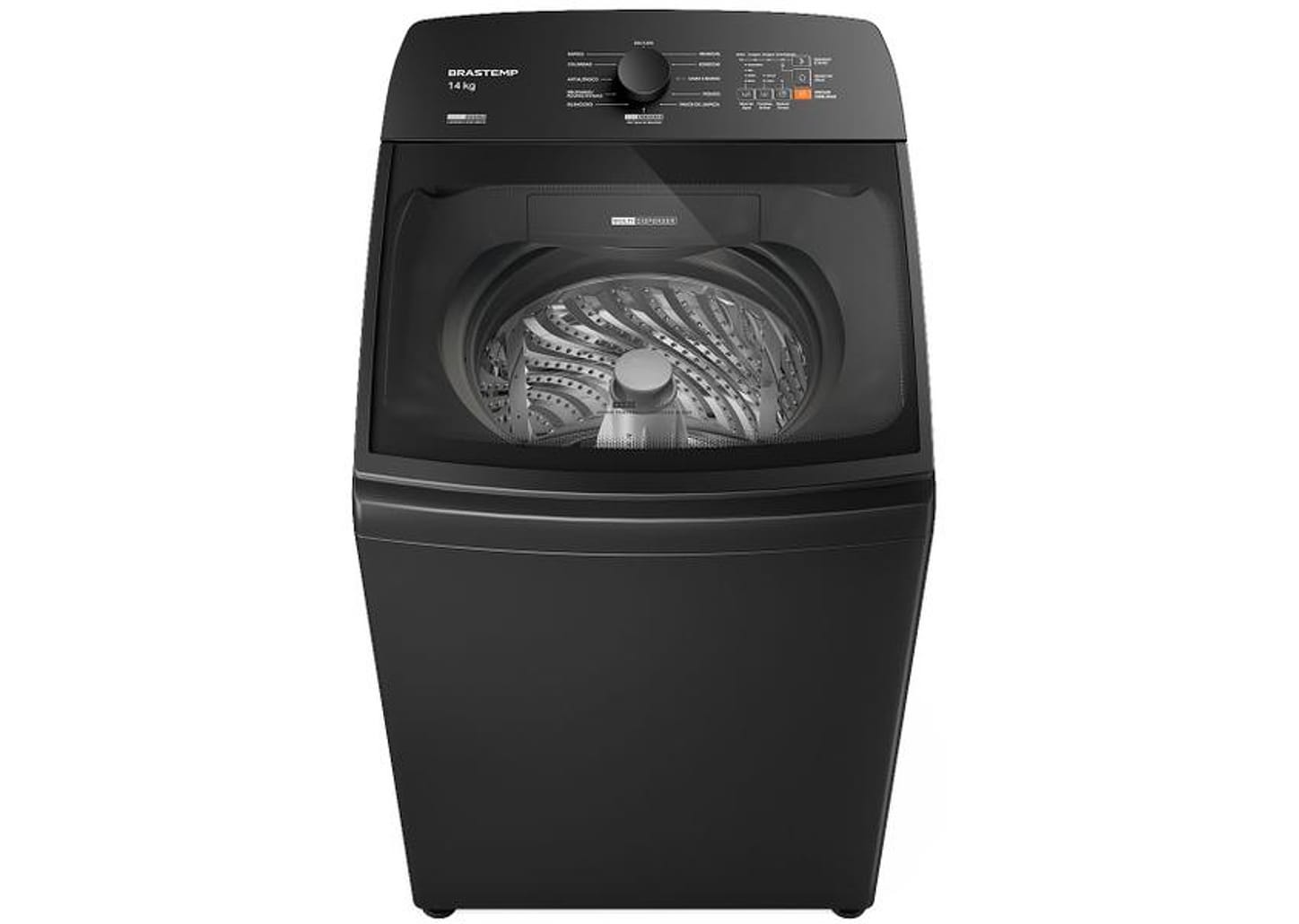 Lavadora de Roupas Brastemp 14kg Cesto Inox 12 Programas de Lavagem Cinza Platinum BWJ14A9