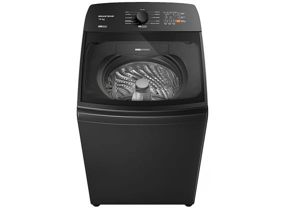 Lavadora de Roupas Brastemp 14kg Cesto Inox 12 Programas de Lavagem Cinza Platinum BWJ14A9