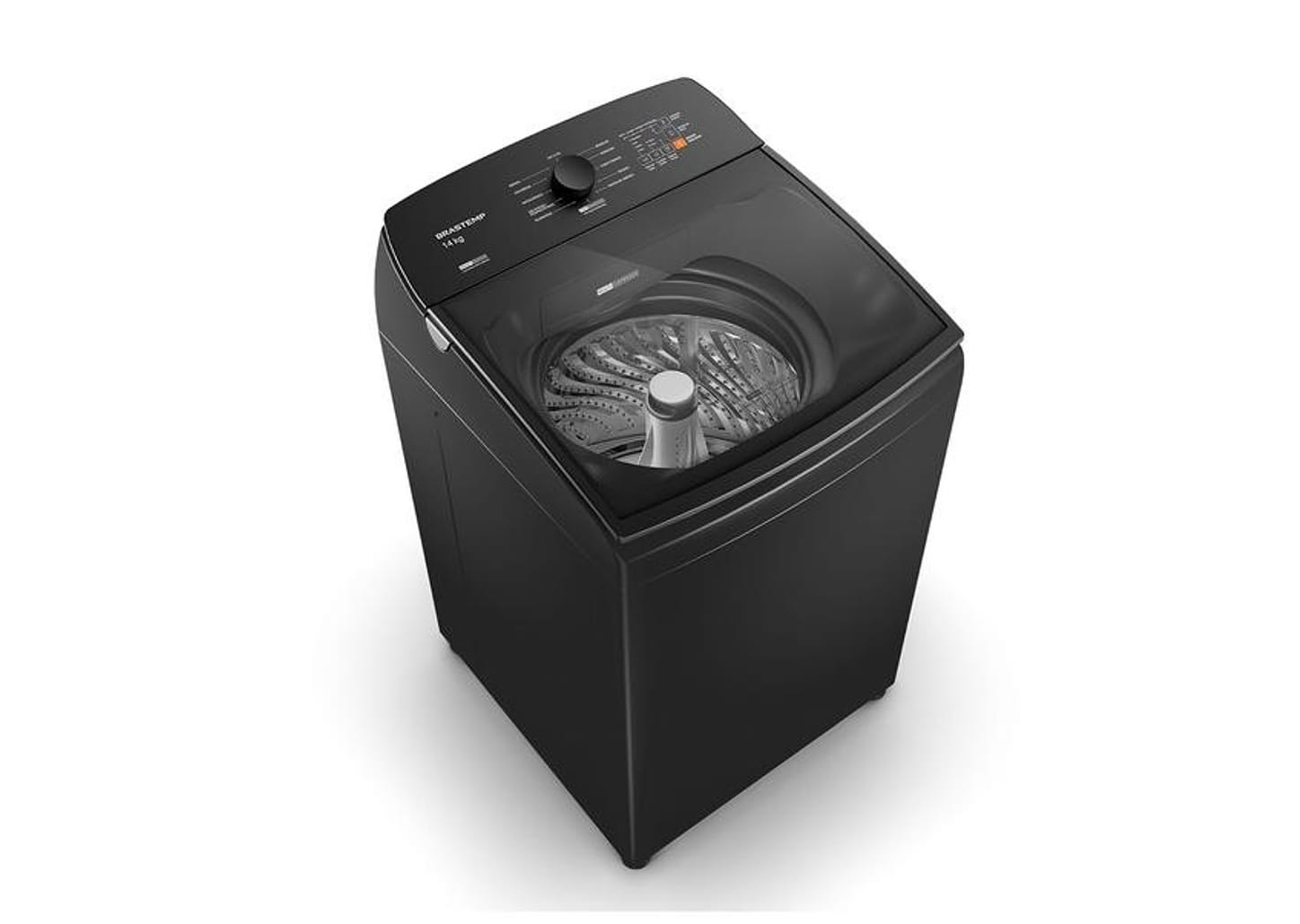 Lavadora de Roupas Brastemp 14kg Cesto Inox 12 Programas de Lavagem Cinza Platinum BWJ14A9