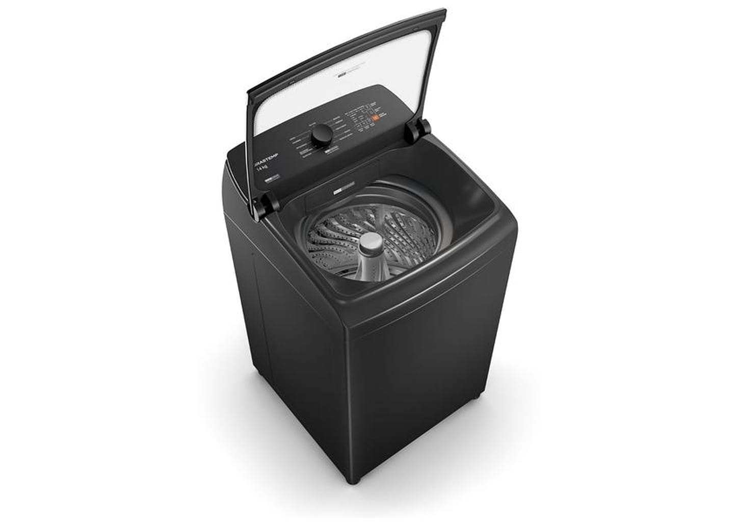 Lavadora de Roupas Brastemp 14kg Cesto Inox 12 Programas de Lavagem Cinza Platinum BWJ14A9