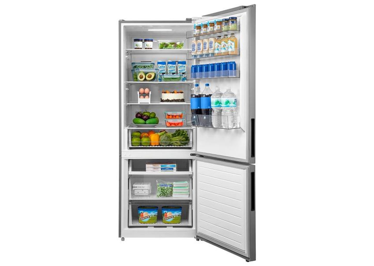 Geladeira/Refrigerador Midea Frost Free Inverse Inox 416L MDRB593FGD463 Bivolt