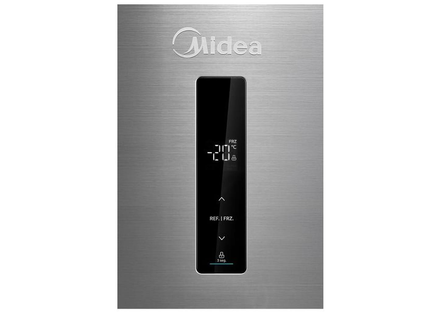 Geladeira/Refrigerador Midea Frost Free Inverse Inox 416L MDRB593FGD463 Bivolt