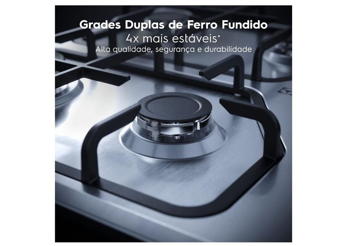 Cooktop 4 Bocas a Gás GLP Electrolux Inox KE4XC