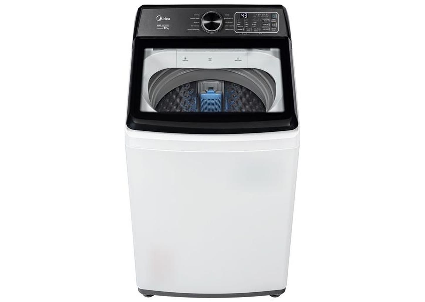 Lavadora de Roupas Midea 12kg 10 Programas de Lavagem Branco Wave Impeller MAV04W120/WKBR04