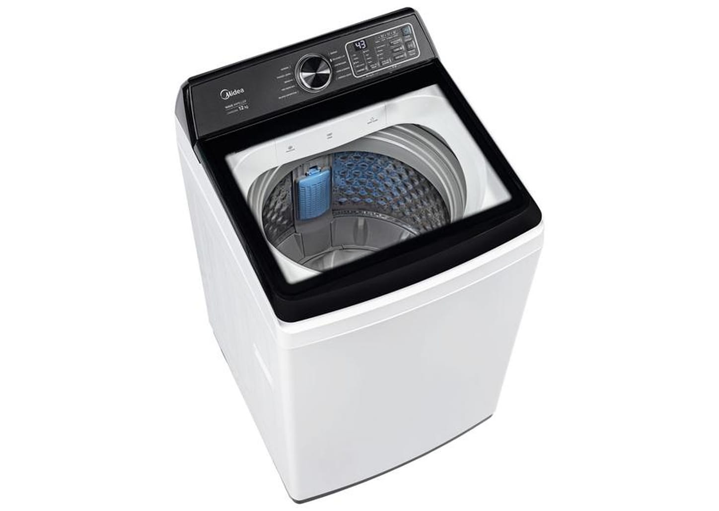 Lavadora de Roupas Midea 12kg 10 Programas de Lavagem Branco Wave Impeller MAV04W120/WKBR04