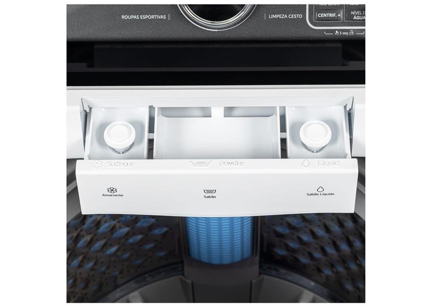 Lavadora de Roupas Midea 12kg 10 Programas de Lavagem Branco Wave Impeller MAV04W120/WKBR04