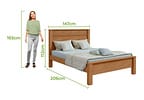 Cama Casal Móveis Lopas Athenas Amêndoa Clean e Off White