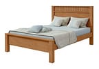 Cama Casal Móveis Lopas Athenas Amêndoa Clean e Off White