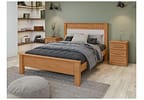 Cama Casal Móveis Lopas Athenas Amêndoa Clean e Off White