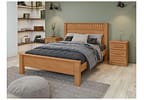 Cama Casal Móveis Lopas Athenas Amêndoa Clean e Off White
