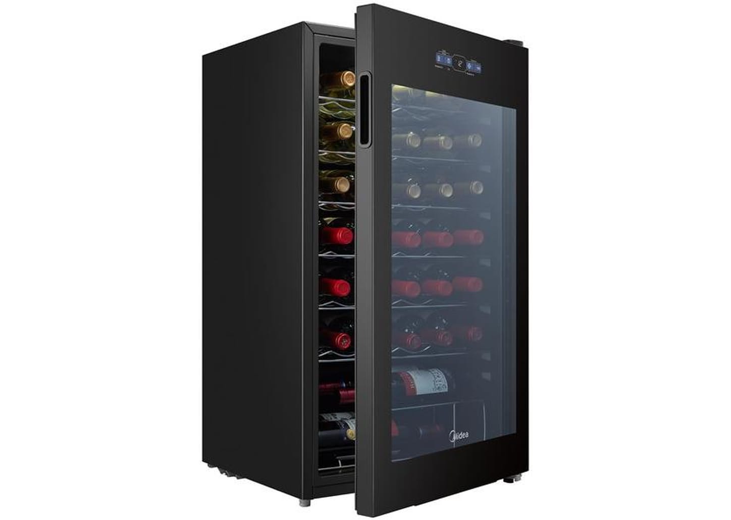 Adega Midea 34 Garrafas Preto com LED MDRW150FGGGL3