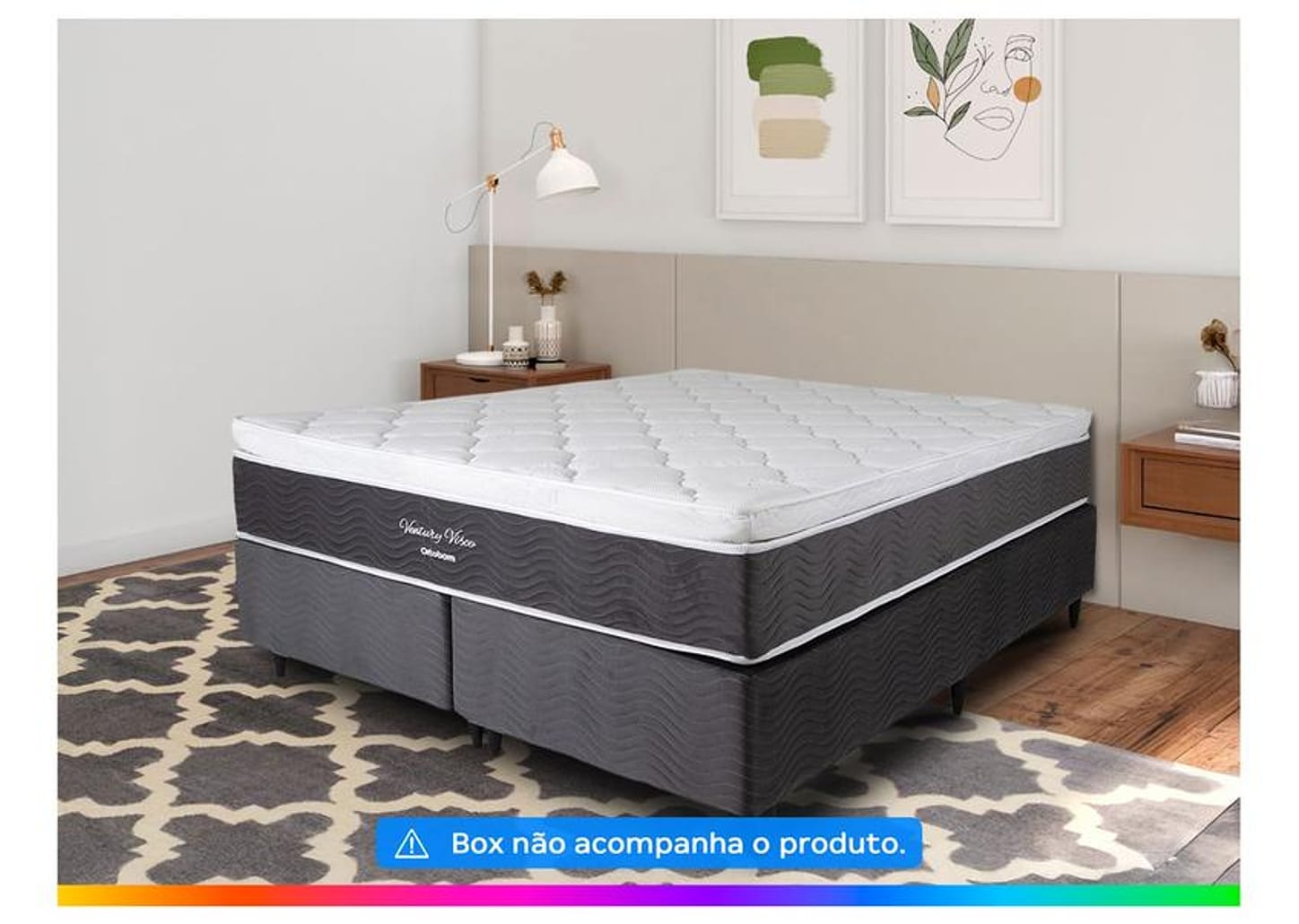 Colchão Casal Ortobom de Molas Ensacadas 31x138x188cm Ventury Visco