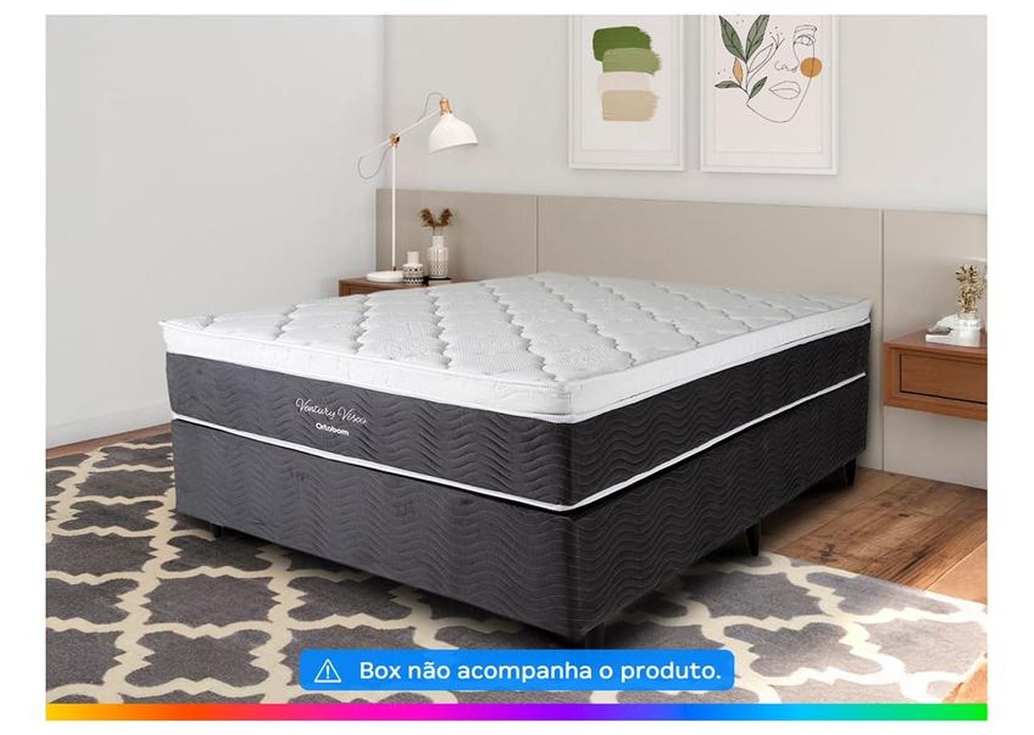 Colchão Queen Ortobom de Molas Ensacadas 31x158x198cm Ventury Visco