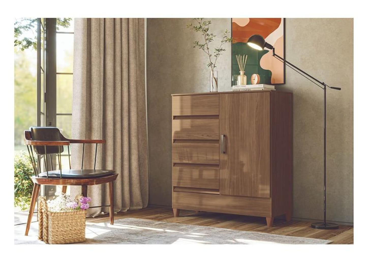 Cômoda 4 Gavetas Santos Andira Fit