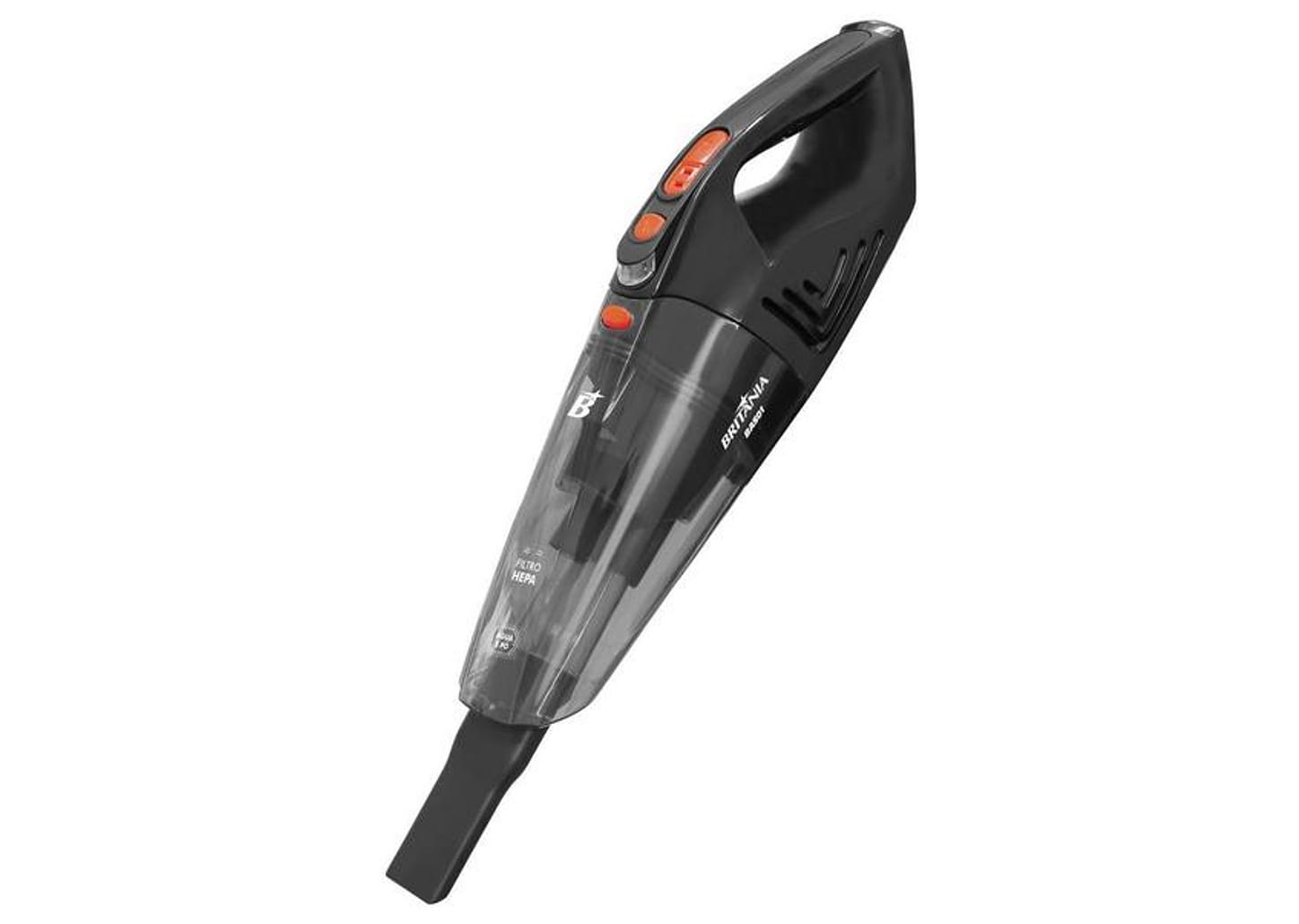 Aspirador de Pó e Água Portátil Britânia sem Fio a Bateria com Filtro HEPA 60W BASE01 Cinza 64903078