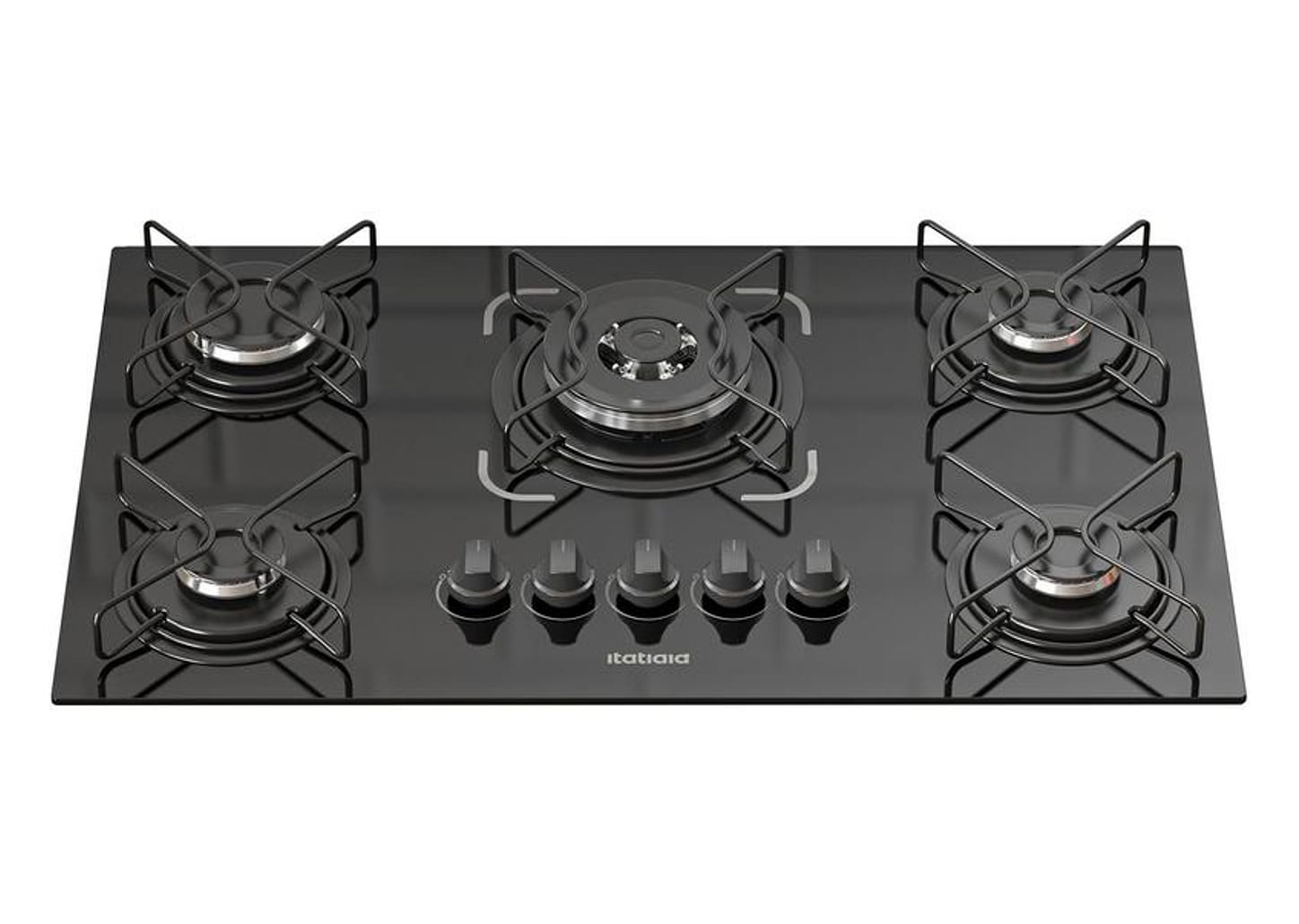 Cooktop 5 Bocas a Gás GLP Itatiaia Preto Essencial