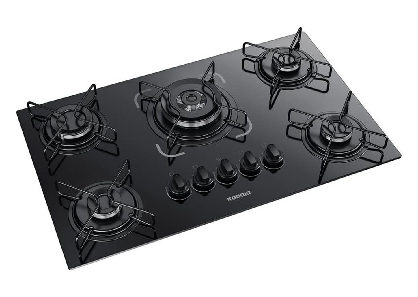 Cooktop 5 Bocas a Gás GLP Itatiaia Preto Essencial