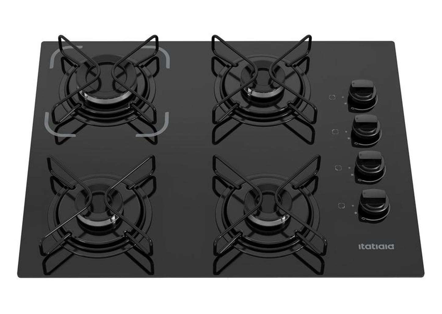 Cooktop 4 Bocas a Gás GLP Itatiaia Preto Essencial