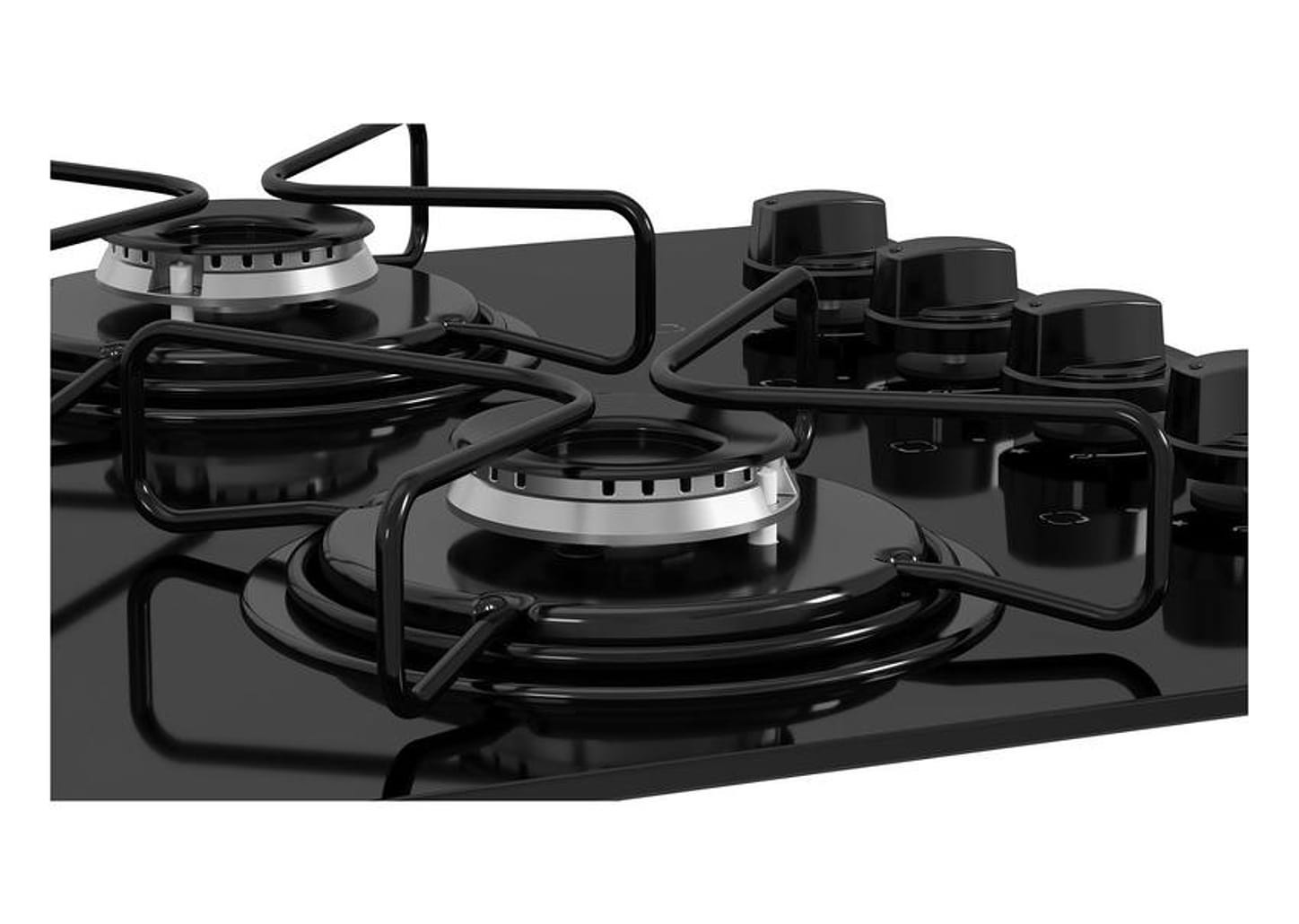 Cooktop 4 Bocas a Gás GLP Itatiaia Preto Essencial