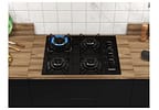 Cooktop 4 Bocas a Gás GLP Itatiaia Preto Essencial