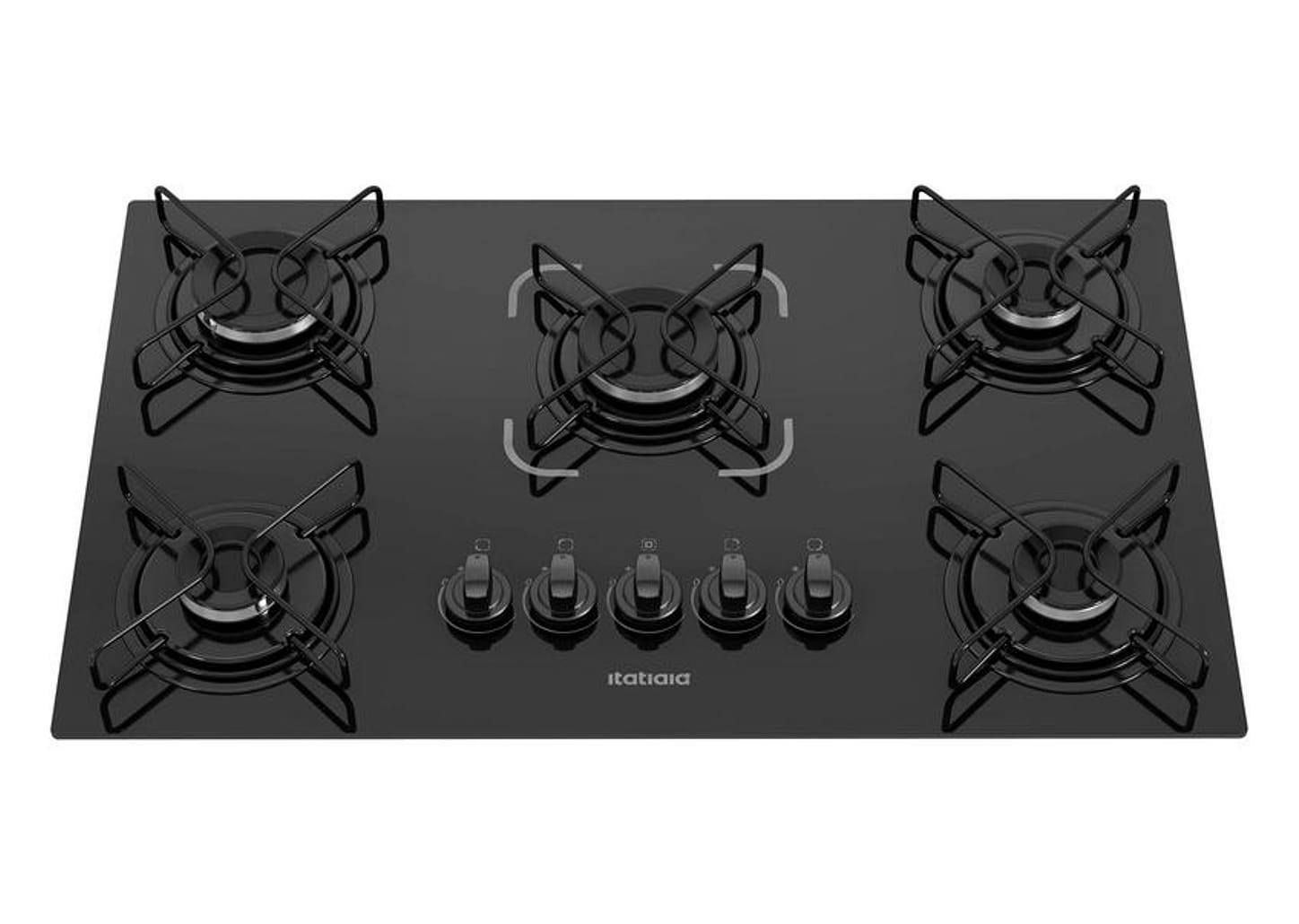 Cooktop 5 Bocas a Gás GLP Itatiaia Preto Essencial