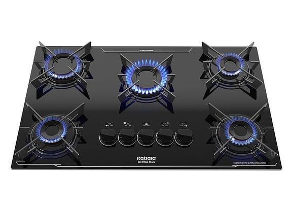 Cooktop 5 Bocas a Gás GLP Itatiaia Preto Electra Plus