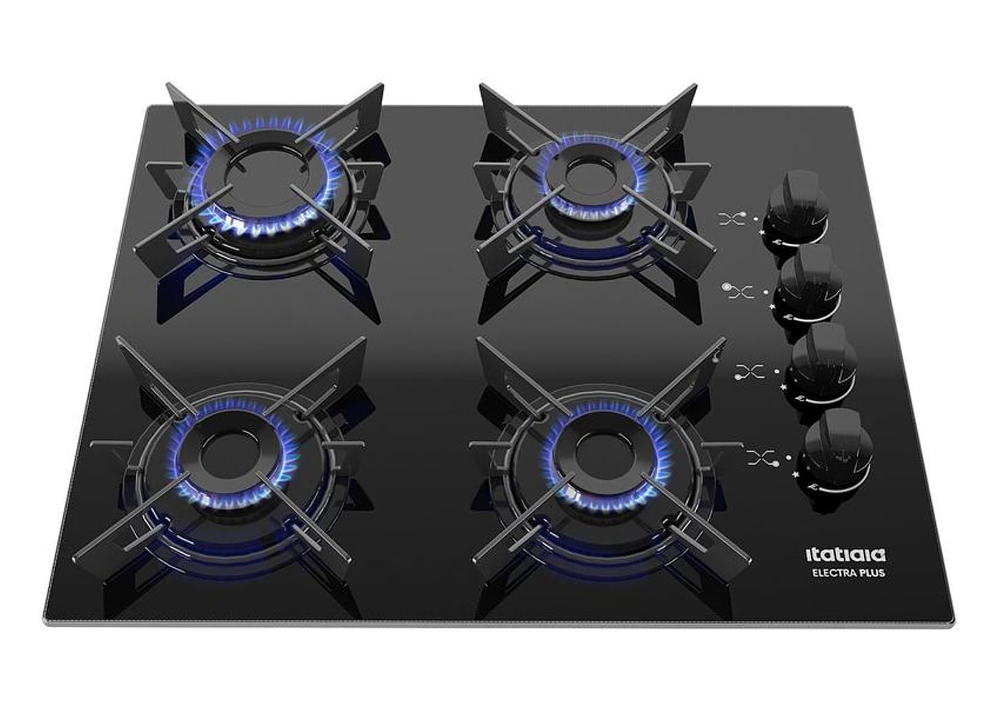 Cooktop 4 Bocas a Gás GLP Itatiaia Preto Electra Plus