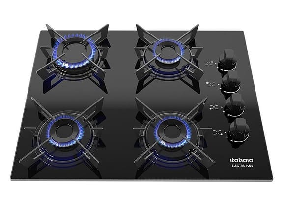 Cooktop 4 Bocas a Gás GLP Itatiaia Preto Electra Plus