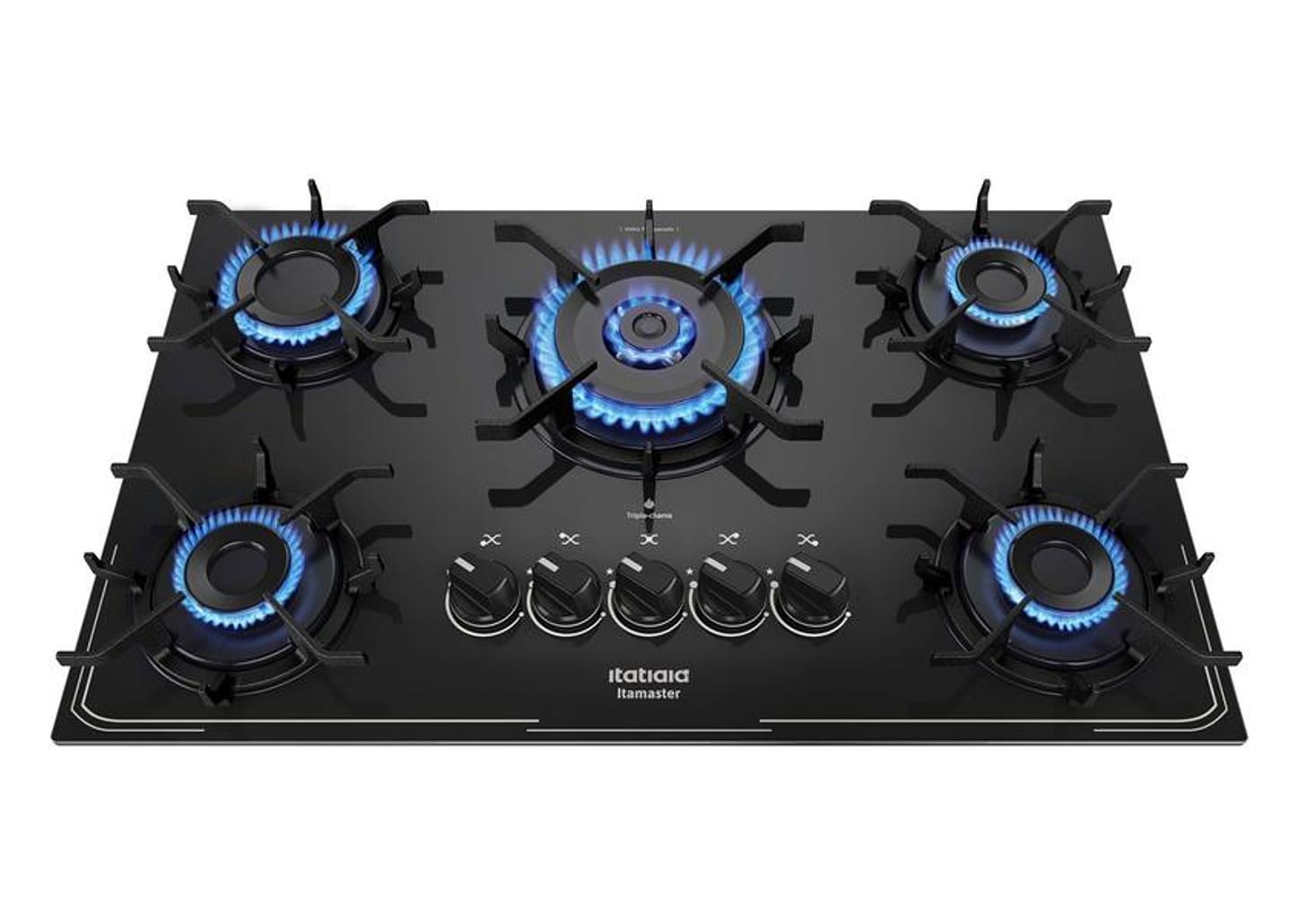 Cooktop 5 Bocas a Gás GLP Itatiaia Preto Itamaster
