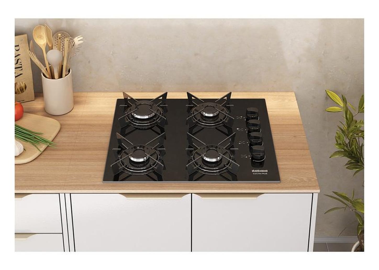 Cooktop 4 Bocas a Gás GLP Itatiaia Preto Electra Plus
