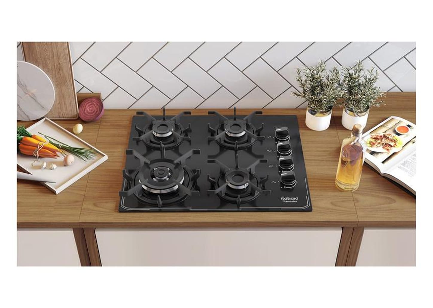 Cooktop 4 Bocas a Gás GLP Itatiaia Preto Itamaster