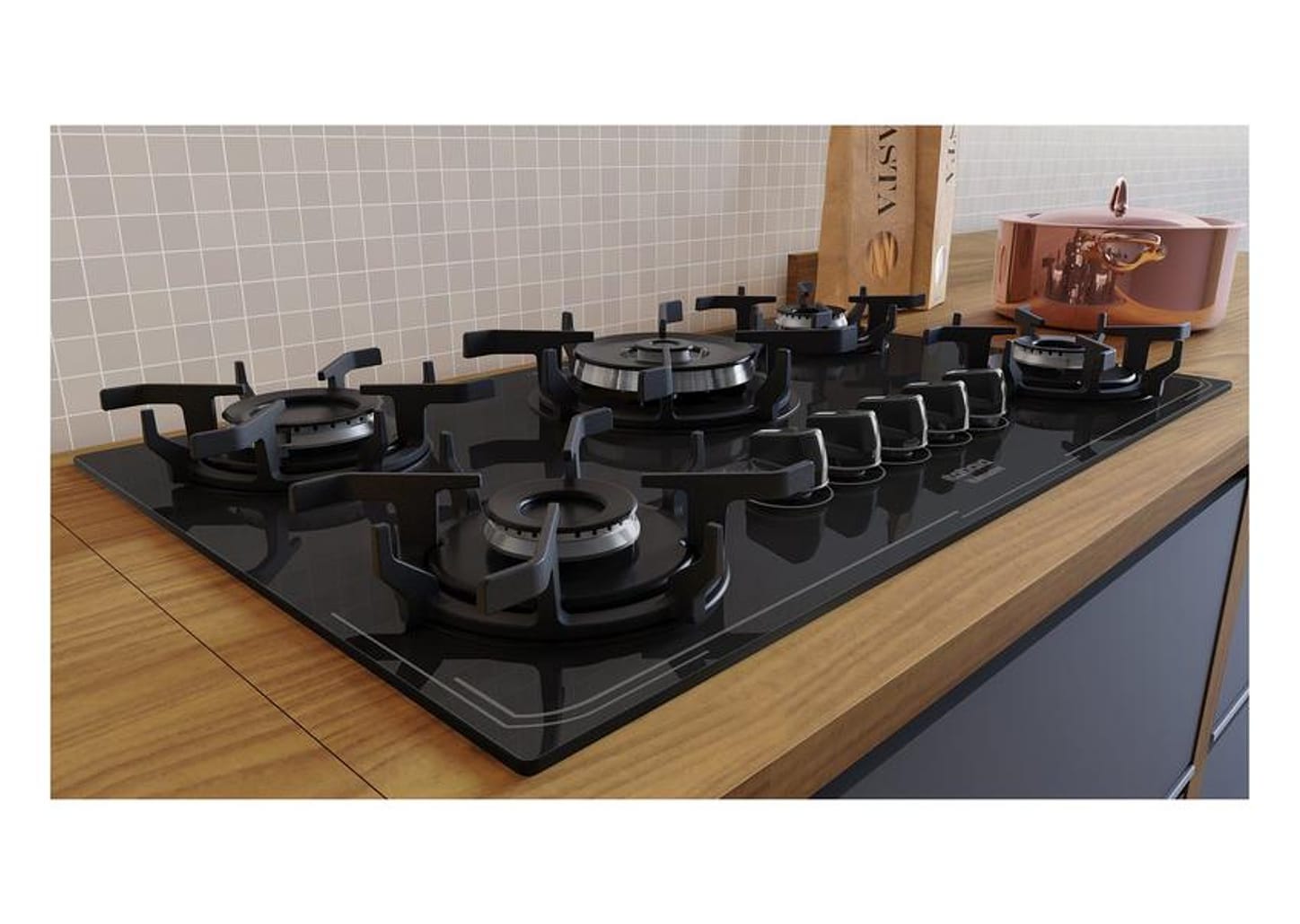 Cooktop 4 Bocas a Gás GLP Itatiaia Preto Itamaster