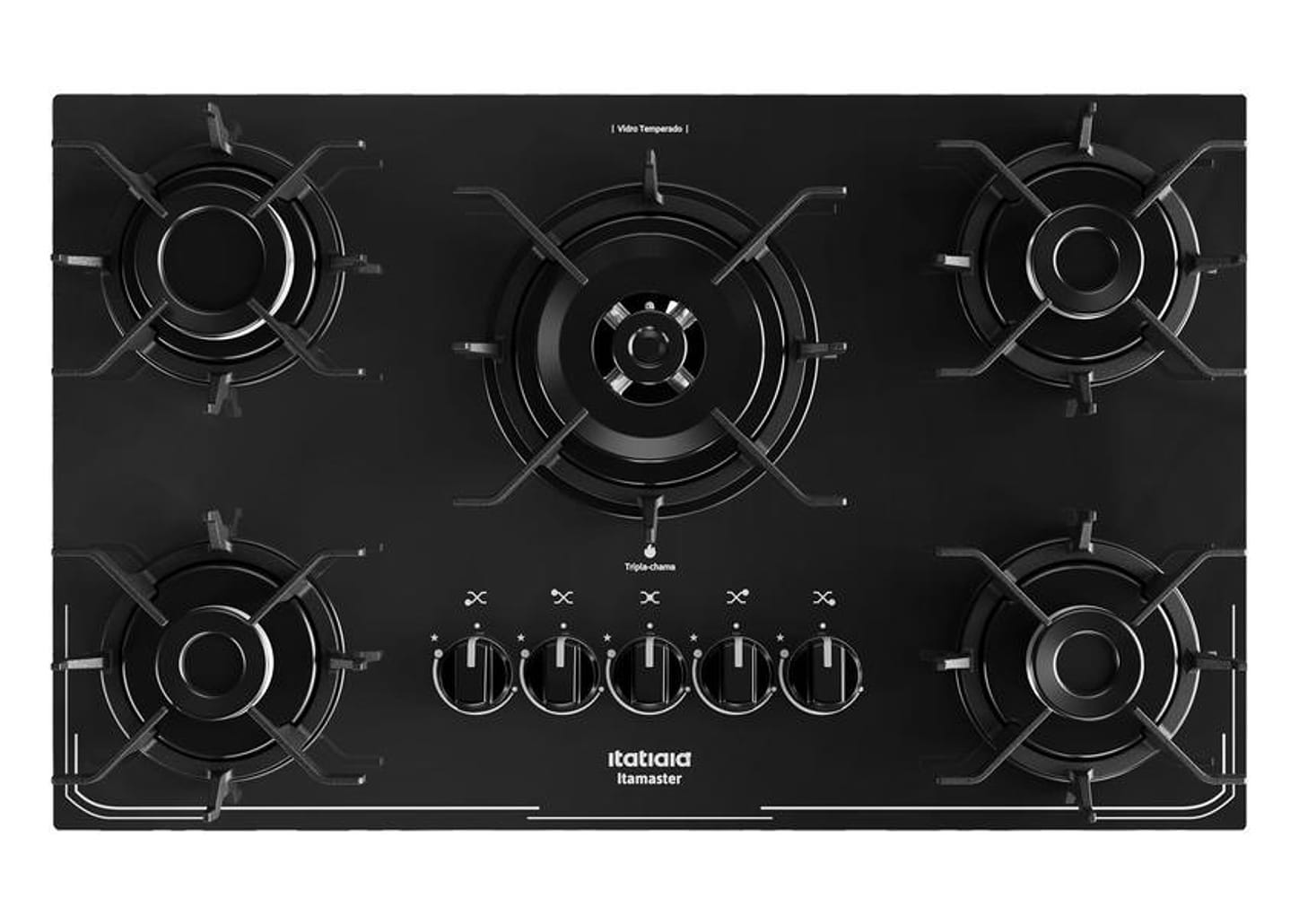 Cooktop 5 Bocas a Gás GLP Itatiaia Preto Itamaster