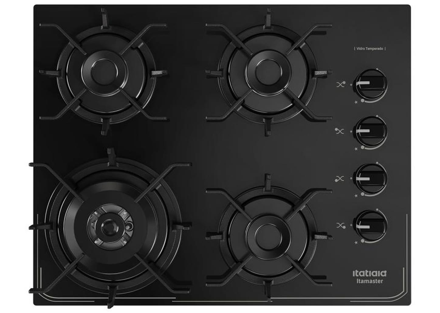 Cooktop 4 Bocas a Gás GLP Itatiaia Preto Itamaster