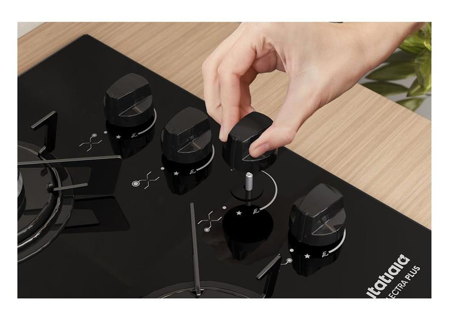 Cooktop 4 Bocas a Gás GLP Itatiaia Preto Electra Plus