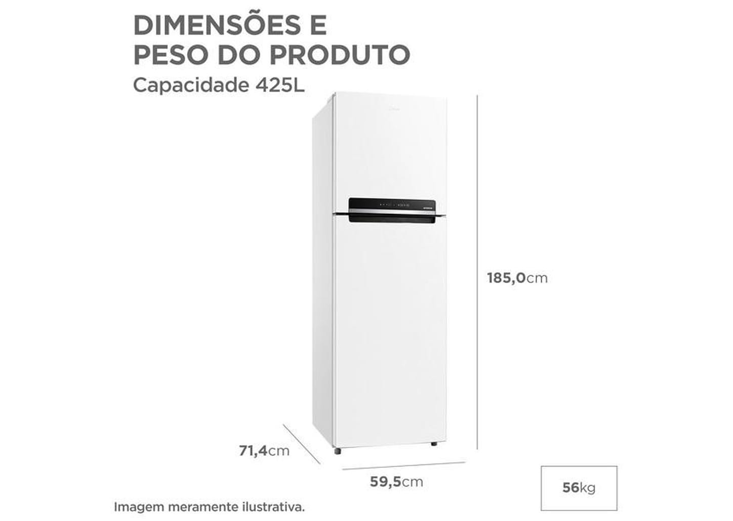 Geladeira/Refrigerador Midea Frost Free Duplex Branca 425L MDRT572EVD013 Bivolt