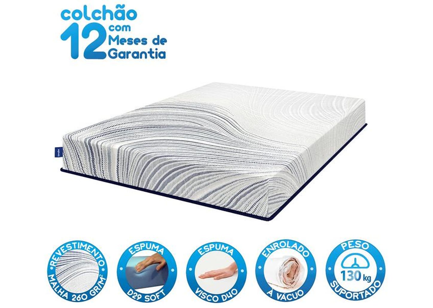 Colchão Casal Umaflex de Espuma 25x138x188cm Siena Visco