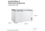 Freezer Horizontal Midea 2 Portas 418L Inverter MDRC564FZD013