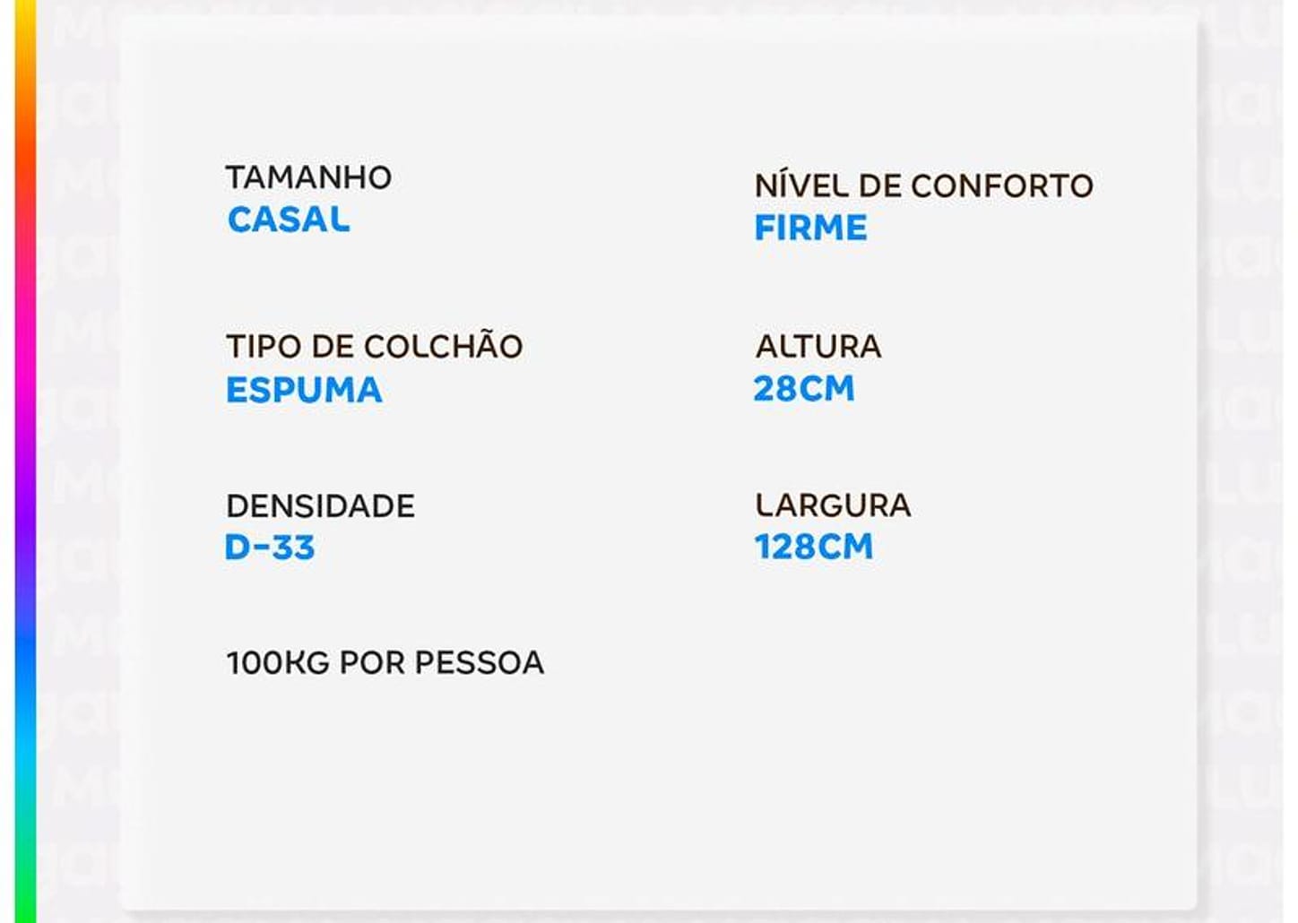 Colchão Casal Americanflex de Espuma D33 28x128x188cm Clinoflex Bambu